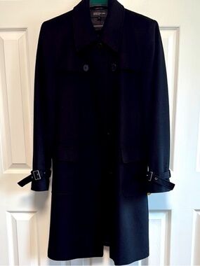 🏙️JONES NEW YORK🏙️CASHMERE WOOL BLEND BELTED TRENCH NEW CONDITION!!!